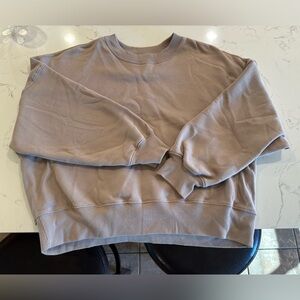 Abercrombie and Fitch Essential Sunday Light Brown Crewneck Sweatshirt, size XL